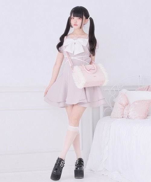 Pal elfy(パルエルフィー)の「ドットチュールリボン姫痛バ(ショルダーバッグ・レディース・ピンク/ブラック・フリー)」の18枚目の写真