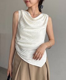 CAPRICIEUX LE'MAGE | ドレープアシメブラウス(シャツ/ブラウス)