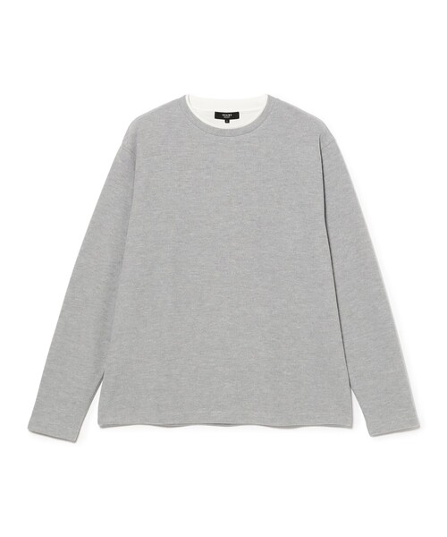 BEAMS HEART(ビームスハート)の「フェイクレイヤード ダブルフェイス カットソー(Tシャツ/カットソー・メンズ・ブラック/グレー/ネイビー・M/S/L/XL)」の4枚目の写真