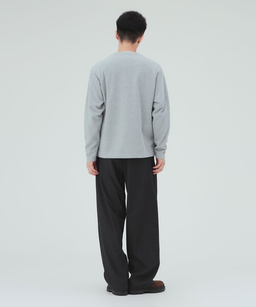 BEAMS HEART(ビームスハート)の「フェイクレイヤード ダブルフェイス カットソー(Tシャツ/カットソー・メンズ・ブラック/グレー/ネイビー・M/S/L/XL)」の10枚目の写真