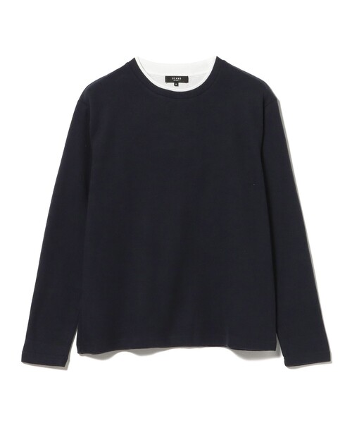 BEAMS HEART(ビームスハート)の「フェイクレイヤード ダブルフェイス カットソー(Tシャツ/カットソー・メンズ・ブラック/グレー/ネイビー・M/S/L/XL)」の22枚目の写真