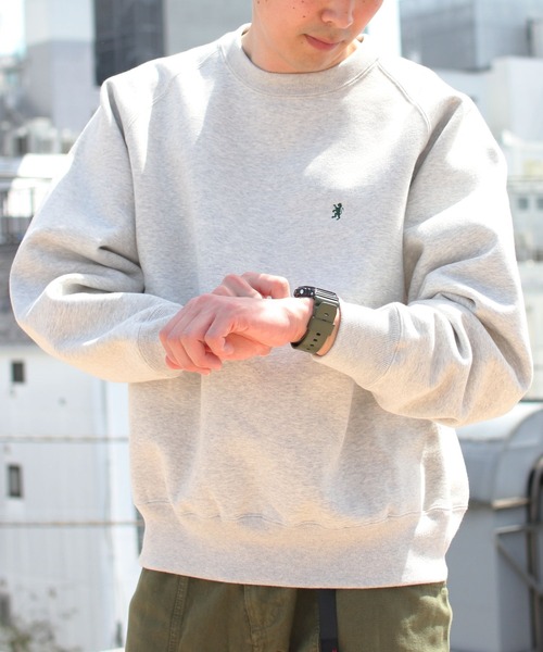 GYMPHLEX(ジムフレックス)の「Gymphlex/ジムフレックス スウィングスリーブクルーネックプルオーバースウェット SWING SLEEVE CREW P.O. SWEAT GY-C0292 TCF(メンズ)(スウェット・メンズ・チャコールグレー/ネイビー/トップグレー/アイボリー・M/L)」の3枚目の写真