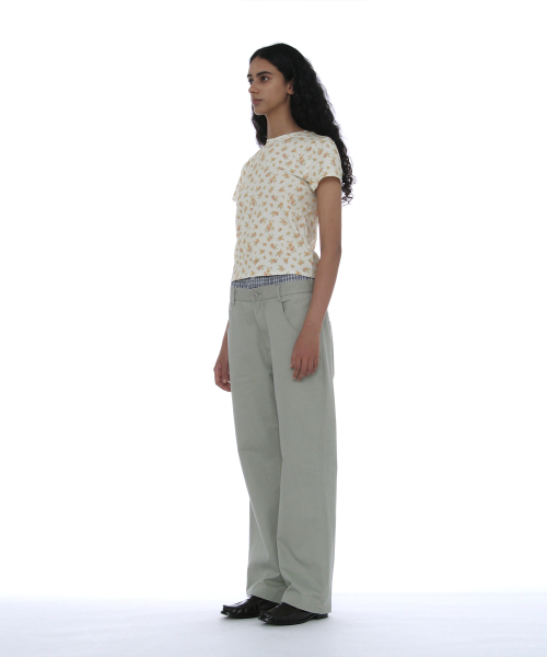 PARTIMENTO WOMEN（パルティメントウィメン）の「ダブルウエストチノパンツ_ストーン（その他パンツ・レディース・その他・SMALL/MEDIUM）」の7枚目の写真