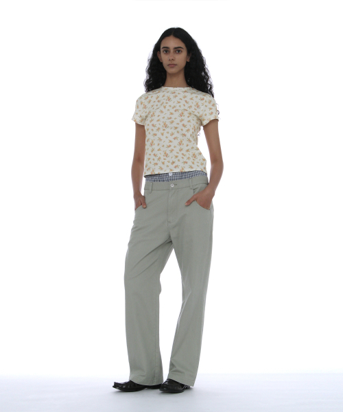 PARTIMENTO WOMEN（パルティメントウィメン）の「ダブルウエストチノパンツ_ストーン（その他パンツ・レディース・その他・SMALL/MEDIUM）」の10枚目の写真