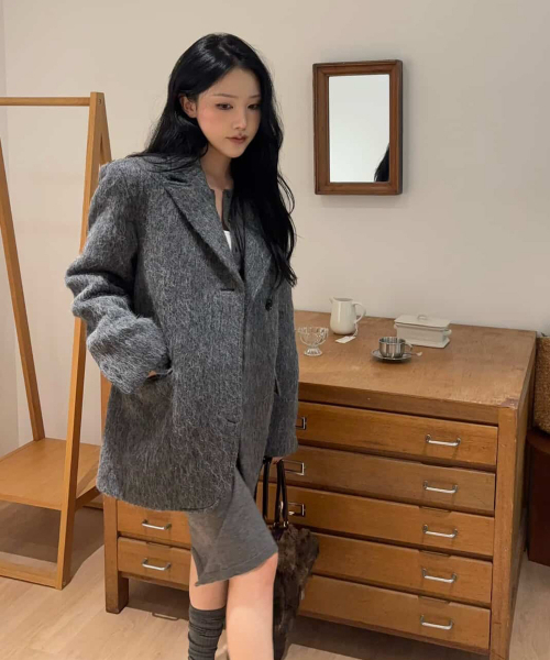 アコーレ　レフルイ⭐︎超ゆったりグレーダッフルコート　ウール ダッフルコート（グレー系）一覧（2ページ目） - WEAR
