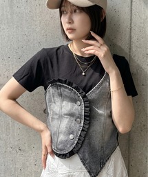 デニムドッキングTシャツ