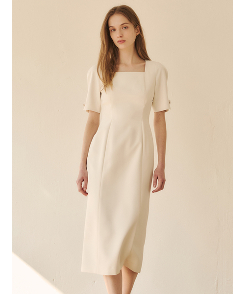 LETQSTUDIO(レチケットスタジオ)の「ボウスリーブドレス、エクリュ(ワンピース・レディース・その他・SMALL/MEDIUM)」の2枚目の写真