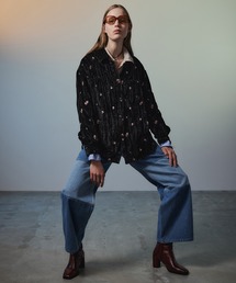 MAISON SPECIAL | Knee Patch Wide Denim/ニーパッチワイドデニム(デニムパンツ)