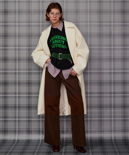 MAISON SPECIAL（メゾンスペシャル）の「Knee Patch Wide Denim/ニーパッチワイドデニム（デニムパンツ・レディース・ブラック/ブラウン/ブルー・36/38）」の21枚目の写真
