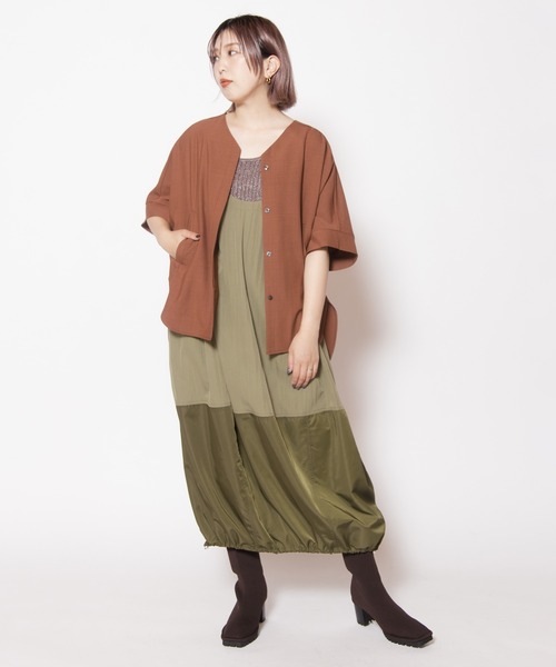 OSMOSIS(オズモーシス)の「2WAYコクーンサロペットワンピース(ワンピース・レディース・ブラック/カーキ/ブルー・ONE SIZE)」の18枚目の写真