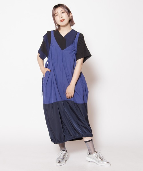 OSMOSIS(オズモーシス)の「2WAYコクーンサロペットワンピース(ワンピース・レディース・ブラック/カーキ/ブルー・ONE SIZE)」の16枚目の写真