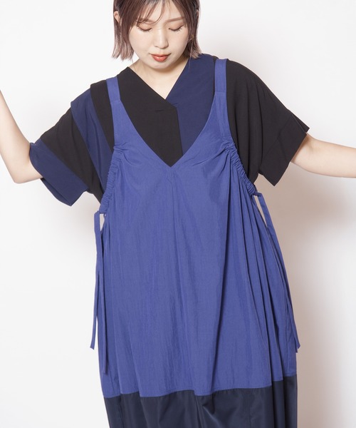 OSMOSIS(オズモーシス)の「2WAYコクーンサロペットワンピース(ワンピース・レディース・ブラック/カーキ/ブルー・ONE SIZE)」の15枚目の写真