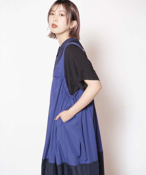 OSMOSIS(オズモーシス)の「2WAYコクーンサロペットワンピース(ワンピース・レディース・ブラック/カーキ/ブルー・ONE SIZE)」の14枚目の写真