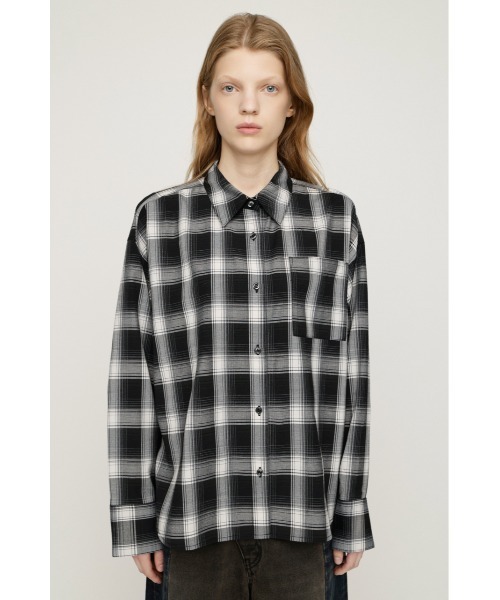 SLY(スライ)の「LOOSE CHECK SH ルーズチェックシャツ 夏服 秋服 冬服(シャツ/ブラウス・レディース・ブラック系その他2/ネイビー系/オレンジ系その他/ブラウン系その他2・FREE)」の8枚目の写真