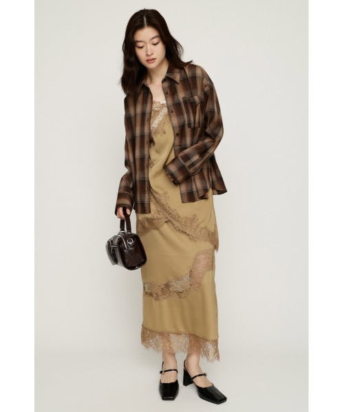 SLY(スライ)の「LOOSE CHECK SH ルーズチェックシャツ 夏服 秋服 冬服(シャツ/ブラウス・レディース・ブラック系その他2/ネイビー系/オレンジ系その他/ブラウン系その他2・FREE)」の11枚目の写真