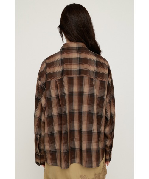 SLY(スライ)の「LOOSE CHECK SH ルーズチェックシャツ 夏服 秋服 冬服(シャツ/ブラウス・レディース・ブラック系その他2/ネイビー系/オレンジ系その他/ブラウン系その他2・FREE)」の15枚目の写真