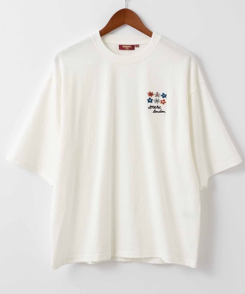merc london(メルクロンドン)の「メルクロンドン 刺繍ロゴ ボックスシルエットTシャツ 日本規格(Tシャツ/カットソー・メンズ・ブラック系1/ネイビー/ブラック系2/杢グレー/ホワイト系2/ホワイト系1・LARGE/MEDIUM)」の3枚目の写真