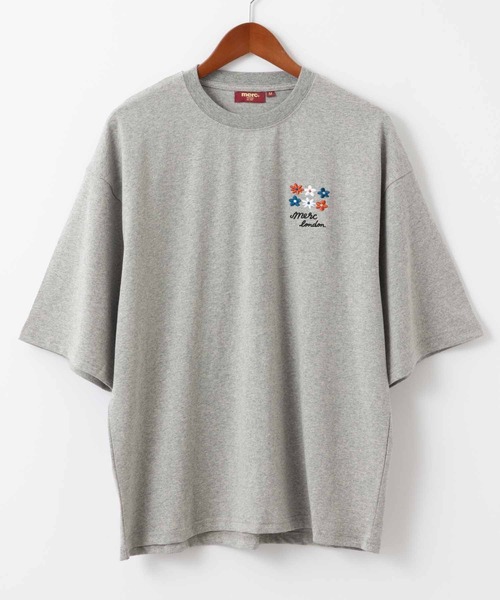 merc london(メルクロンドン)の「メルクロンドン 刺繍ロゴ ボックスシルエットTシャツ 日本規格(Tシャツ/カットソー・メンズ・ブラック系1/ネイビー/ブラック系2/杢グレー/ホワイト系2/ホワイト系1・LARGE/MEDIUM)」の6枚目の写真