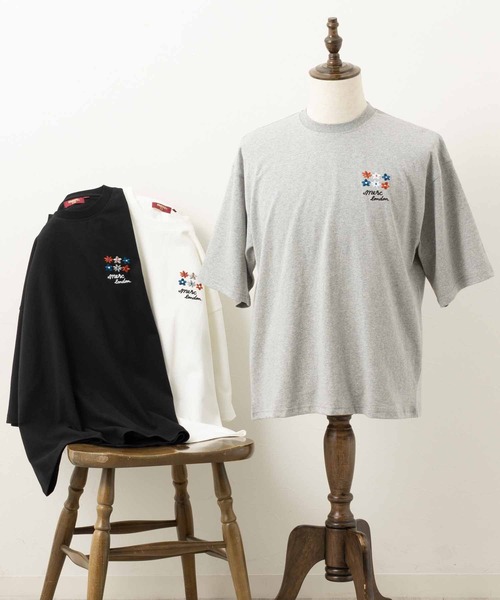 merc london(メルクロンドン)の「メルクロンドン 刺繍ロゴ ボックスシルエットTシャツ 日本規格(Tシャツ/カットソー・メンズ・ブラック系1/ネイビー/ブラック系2/杢グレー/ホワイト系2/ホワイト系1・LARGE/MEDIUM)」の8枚目の写真