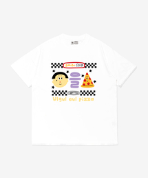 顔をPizza (カラー) フィロソフィTシャツ