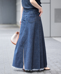 IENA | YANUK/ヤヌーク 別注 Flare Long Skirt スカート(デニムスカート)