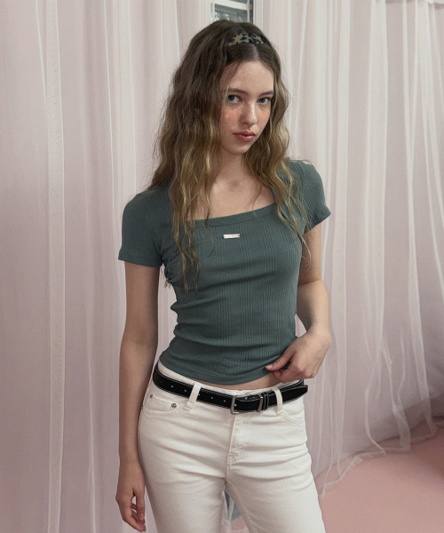 TWEE(トゥウィー)の「ビリットボレロ半袖Tシャツ(Tシャツ/カットソー・レディース・パープル/ミント/ライトグレー・FREE)」の9枚目の写真