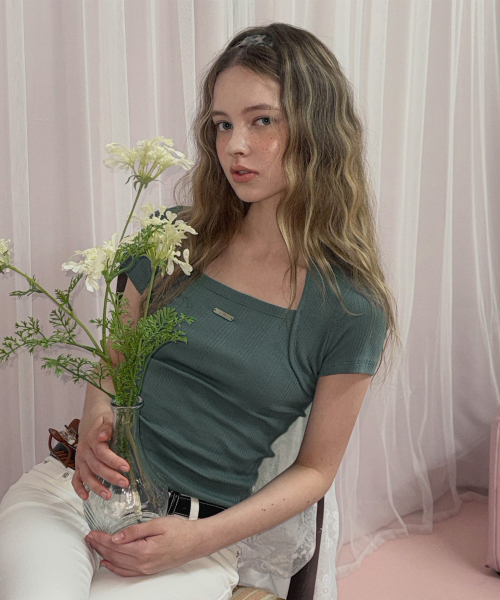 TWEE(トゥウィー)の「ビリットボレロ半袖Tシャツ(Tシャツ/カットソー・レディース・パープル/ミント/ライトグレー・FREE)」の10枚目の写真