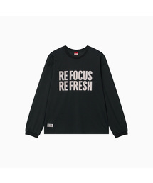 Refocus Mesh Round Neck T Shirt_Black