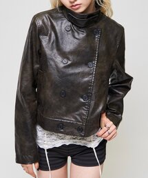 WHO'S WHO gallery | 【26AW LOOK掲載品番】スタンドレザーWジャケット(ブルゾン)