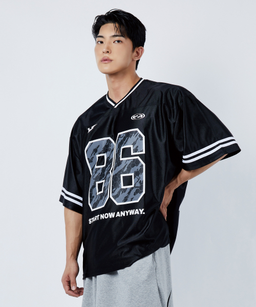 BATTRACT（バトラクト）の「カモグラフィック86トラックラインラグビージャージ[ブラック]（Tシャツ/カットソー・メンズ・ブラック・1/2）」の2枚目の写真