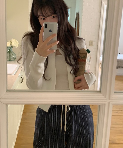 Girly Doll(ガーリードール)の「ギャザーレースウエストワイドイージーパンツ(その他パンツ・レディース・オフホワイト/ネイビー/ブラック・FREE)」の15枚目の写真