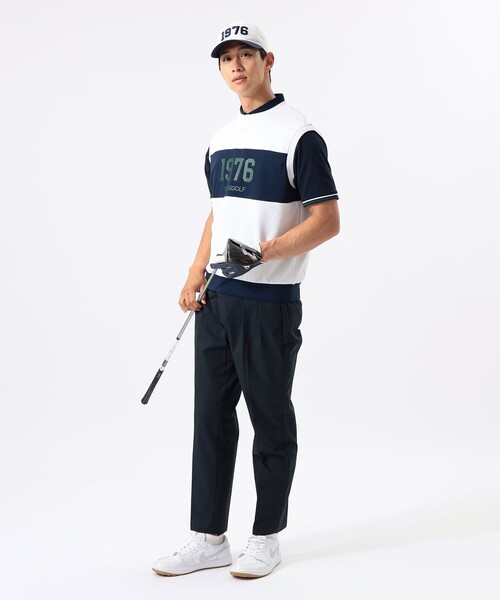 BEAMS GOLF（ビームスゴルフ）の「ORANGE LABEL / 1976 グラフィック ダンボールベスト（吸水速乾・UVカット）（ベスト・メンズ・グレー/ネイビー/ホワイト・M/XL/S/L）」の12枚目の写真