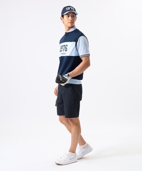 BEAMS GOLF（ビームスゴルフ）の「ORANGE LABEL / 1976 グラフィック ダンボールベスト（吸水速乾・UVカット）（ベスト・メンズ・グレー/ネイビー/ホワイト・M/XL/S/L）」の9枚目の写真