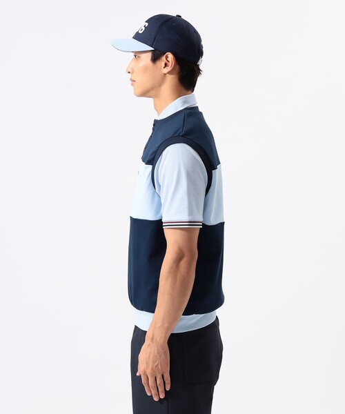 BEAMS GOLF（ビームスゴルフ）の「ORANGE LABEL / 1976 グラフィック ダンボールベスト（吸水速乾・UVカット）（ベスト・メンズ・グレー/ネイビー/ホワイト・M/XL/S/L）」の6枚目の写真