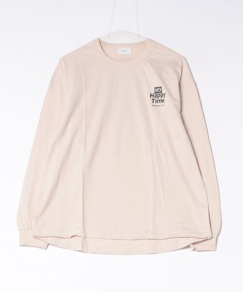 FOV(フォブ)の「FOV/フォブ Happy Time L/S Tシャツ(Tシャツ/カットソー・レディース・ホワイト/ブラック/ベージュ系その他・F)」の3枚目の写真