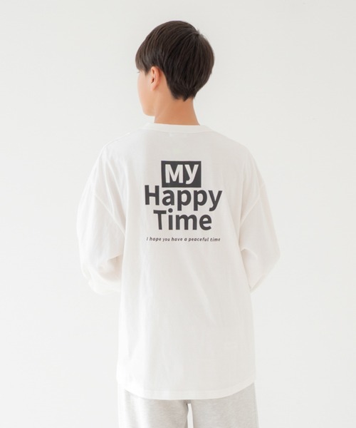 FOV(フォブ)の「FOV/フォブ Happy Time L/S Tシャツ(Tシャツ/カットソー・レディース・ホワイト/ブラック/ベージュ系その他・F)」の1枚目の写真