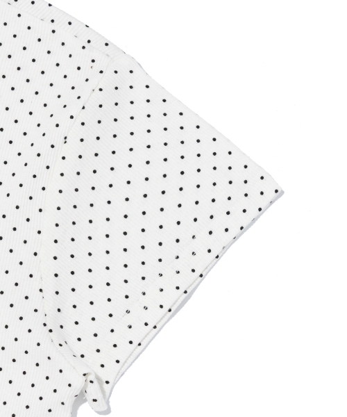 BLANKIT（ブランキット）の「ドットパターンウルトラショートスリーブTシャツ（ホワイト）（Tシャツ/カットソー・レディース・その他・MEDIUM/SMALL）」の4枚目の写真