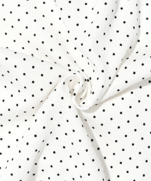 BLANKIT（ブランキット）の「ドットパターンウルトラショートスリーブTシャツ（ホワイト）（Tシャツ/カットソー・レディース・その他・MEDIUM/SMALL）」の2枚目の写真
