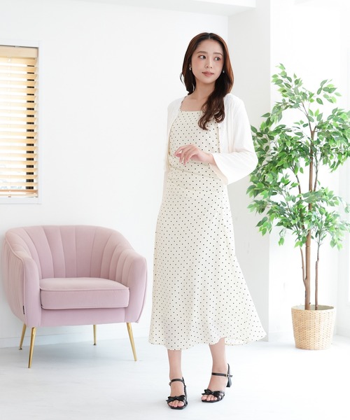 ASTORIA ODIER(アストリアオディール)の「ドレープキャミワンピース(ワンピース・レディース・ホワイト/ブラック・MEDIUM)」の1枚目の写真