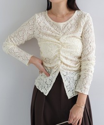 andme | シアーレース2way長袖トップス(シャツ/ブラウス)