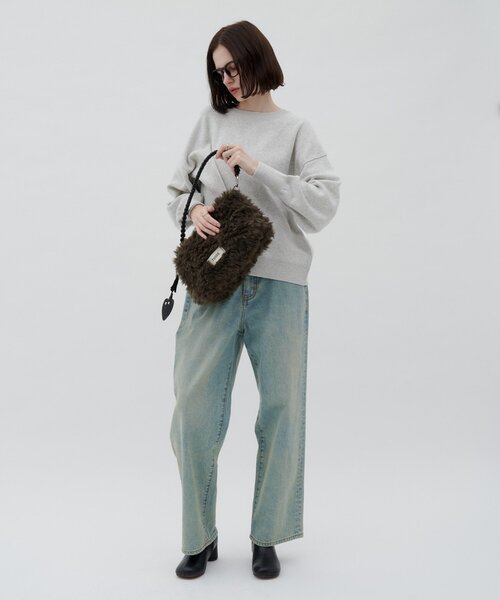 CIAOPANIC TYPY(チャオパニックティピー)の「:ZOZO限定【TYNNE.】チャーム付き合皮ロープデザインファーBAG(ショルダーバッグ・レディース・ブラウン/ブラック・ONE SIZE)」の7枚目の写真