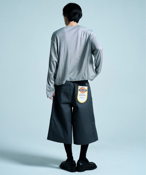CAMPHOR WOOD(カンファーウッド)の「SHEER LONG SLEEVE TOPS / シアロングスリーブトップス(Tシャツ/カットソー・メンズ・ホワイト/ラベンダー/ブラック×ホワイト/ホワイト×ブラック/ダークブラウン/ブラック・MEDIUM/SMALL/LARGE)」の22枚目の写真