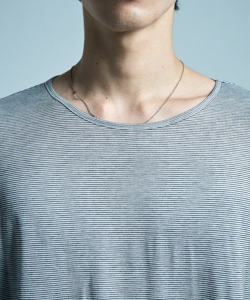 CAMPHOR WOOD(カンファーウッド)の「SHEER LONG SLEEVE TOPS / シアロングスリーブトップス(Tシャツ/カットソー・メンズ・ホワイト/ラベンダー/ブラック×ホワイト/ホワイト×ブラック/ダークブラウン/ブラック・MEDIUM/SMALL/LARGE)」の11枚目の写真