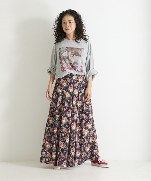Freada（フリーダ）の「Freada/フリーダ ドッグ フォト プリント ロンT（Tシャツ/カットソー・レディース・グレー/ホワイト・ONE SIZE）」の5枚目の写真