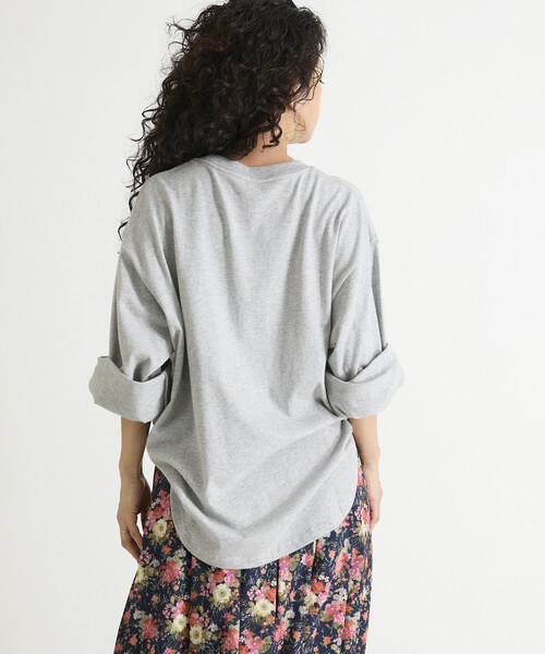 Freada（フリーダ）の「Freada/フリーダ ドッグ フォト プリント ロンT（Tシャツ/カットソー・レディース・グレー/ホワイト・ONE SIZE）」の8枚目の写真