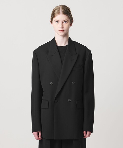 LOEFF(ロエフ)の「<LOEFF>タキシードクロス ボックス ジャケット(テーラードジャケット・レディース・ブラック・1/0)」の4枚目の写真