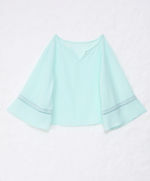 Chico（チコ）の「花柄スキッパーブラウス（シャツ/ブラウス・レディース・その他1/その他2/オフホワイト/ミント・FREE）」の16枚目の写真