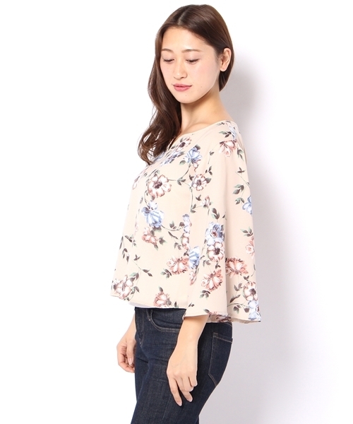 Chico（チコ）の「花柄スキッパーブラウス（シャツ/ブラウス・レディース・その他1/その他2/オフホワイト/ミント・FREE）」の8枚目の写真