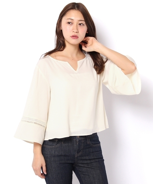 Chico（チコ）の「花柄スキッパーブラウス（シャツ/ブラウス・レディース・その他1/その他2/オフホワイト/ミント・FREE）」の17枚目の写真