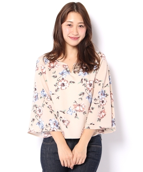 Chico（チコ）の「花柄スキッパーブラウス（シャツ/ブラウス・レディース・その他1/その他2/オフホワイト/ミント・FREE）」の18枚目の写真